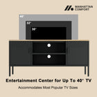 Manhattan Comfort Landen Modern 47" Metal Storage Cabinet in Black