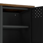 Manhattan Comfort Landen Modern 47" Metal Storage Cabinet in Black