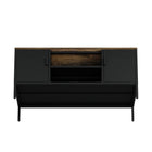 Manhattan Comfort Landen Modern 47" Metal Storage Cabinet in Black
