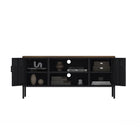 Manhattan Comfort Landen Modern 47" Metal Storage Cabinet in Black