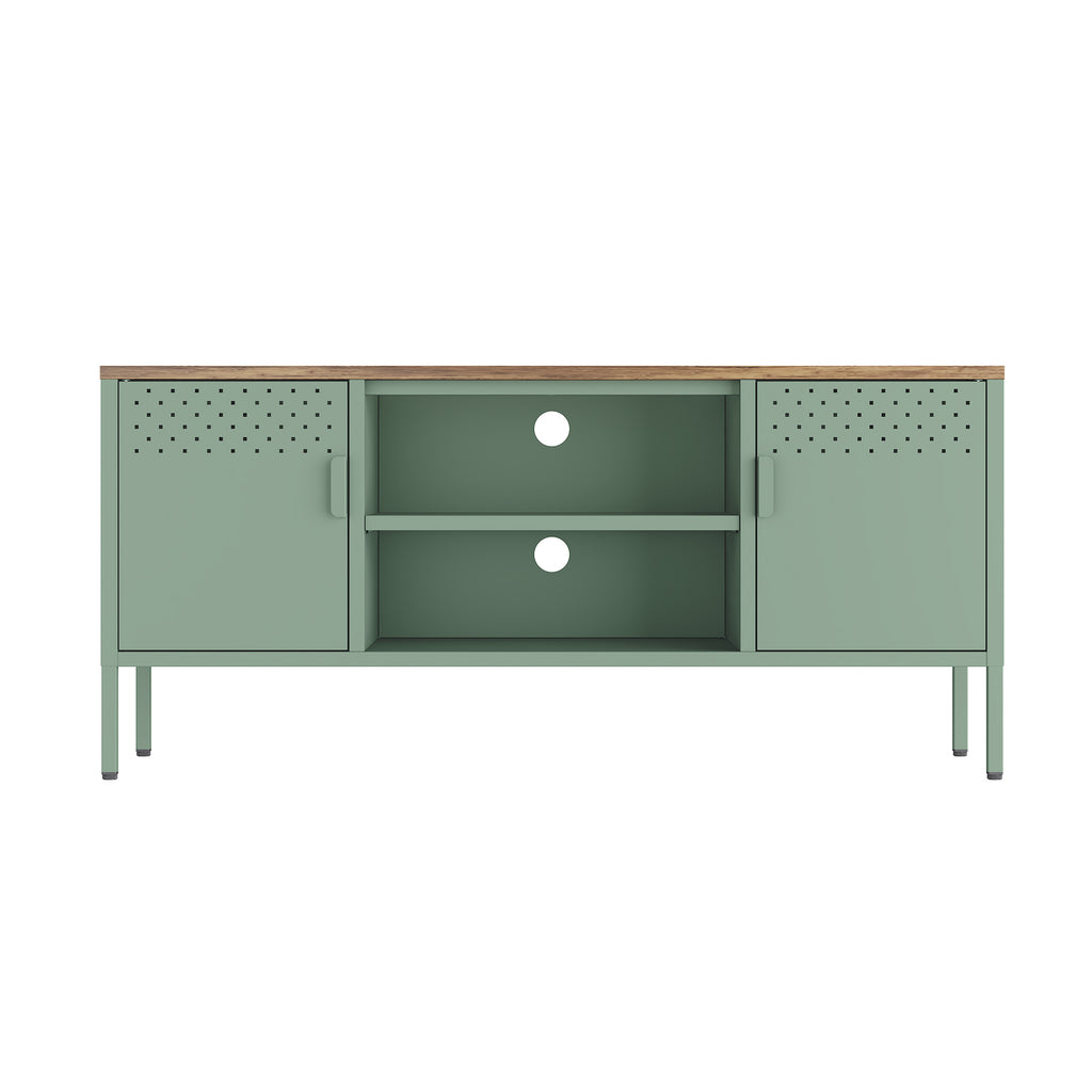 Manhattan Comfort Landen Modern 47" Metal Storage Cabinet in Sage Green