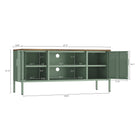 Manhattan Comfort Landen Modern 47" Metal Storage Cabinet in Sage Green