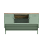 Manhattan Comfort Landen Modern 47" Metal Storage Cabinet in Sage Green