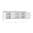 Manhattan Comfort Landen Modern 47" Metal Storage Cabinet in White