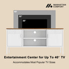 Manhattan Comfort Landen Modern 47" Metal Storage Cabinet in White