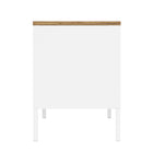 Manhattan Comfort Landen Modern 47" Metal Storage Cabinet in White