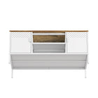 Manhattan Comfort Landen Modern 47" Metal Storage Cabinet in White
