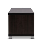 Baxton Studio Beasley 70-Inch Dark Brown TV Cabinet with 2 Sliding Doors and Drawer
