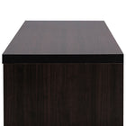 Baxton Studio Beasley 70-Inch Dark Brown TV Cabinet with 2 Sliding Doors and Drawer