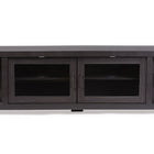 Baxton Studio Viveka 70-Inch Greyish Dark Brown Wood TV Cabinet with 2 Glass Doors and 2 Doors