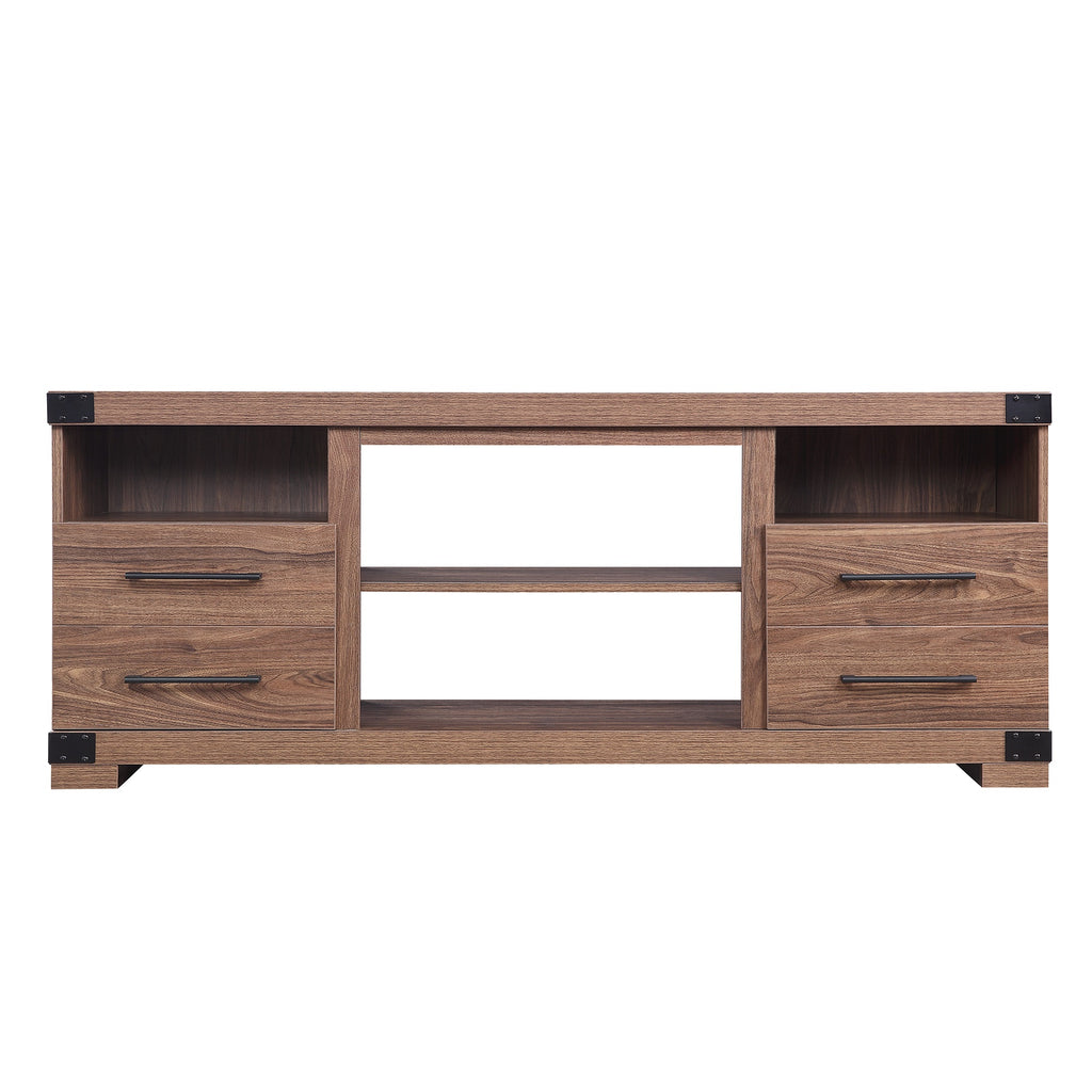 Manhattan Comfort Richmond Industrial Traditional 60" TV Stand in Brown