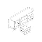 Manhattan Comfort Richmond Industrial Traditional 60" TV Stand in Brown