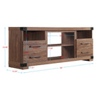 Manhattan Comfort Richmond Industrial Traditional 60" TV Stand in Brown