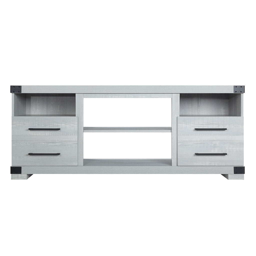 Manhattan Comfort Richmond Industrial Traditional 60" TV Stand in Gray