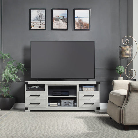 Manhattan Comfort Richmond Industrial Traditional 60" TV Stand in Gray