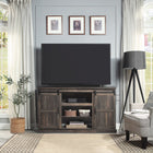 Manhattan Comfort Myrtle Modern Farmhouse 60" TV Stand in Antique Brown
