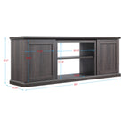 Manhattan Comfort Franklin Modern Farmhouse 60" TV Stand in Brown