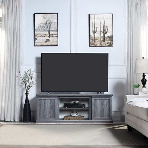 Manhattan Comfort Franklin Modern Farmhouse 60" TV Stand in Gray