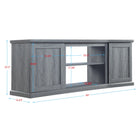Manhattan Comfort Franklin Modern Farmhouse 60" TV Stand in Gray
