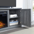 Manhattan Comfort Franklin Modern Farmhouse 60" TV Stand in Gray