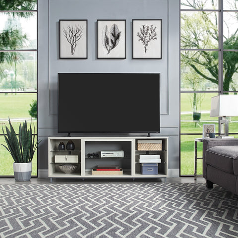 Manhattan Comfort Brighton Modern 60" TV Stand in Beige