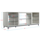 Manhattan Comfort Brighton Modern 60" TV Stand in Beige