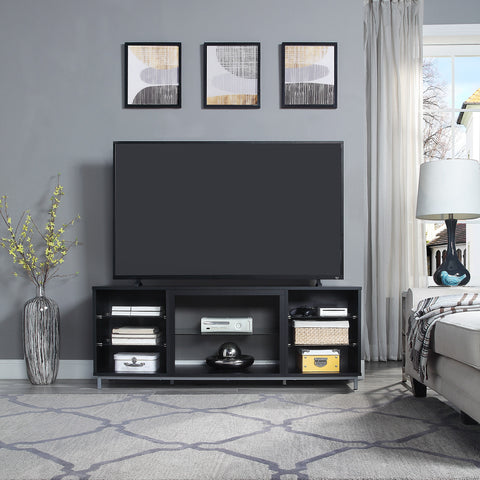 Manhattan Comfort Brighton Modern 60" TV Stand in Onyx