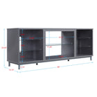 Manhattan Comfort Brighton Modern 60" TV Stand in Gray