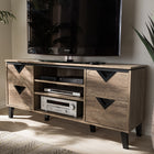 Baxton Studio Beacon Modern and Contemporary Light Brown Wood 55-Inch TV Stand