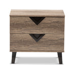 Baxton Studio Swanson Modern and Contemporary Light Brown Wood 2-Drawer Nightstand