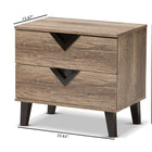 Baxton Studio Swanson Modern and Contemporary Light Brown Wood 2-Drawer Nightstand