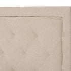 Baxton Studio Paris Modern and Contemporary Beige Linen Upholstered Twin Size Tufting Bed