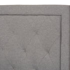 Baxton Studio Paris Modern and Contemporary Grey Fabric Upholstered Twin Size Tufting Bed