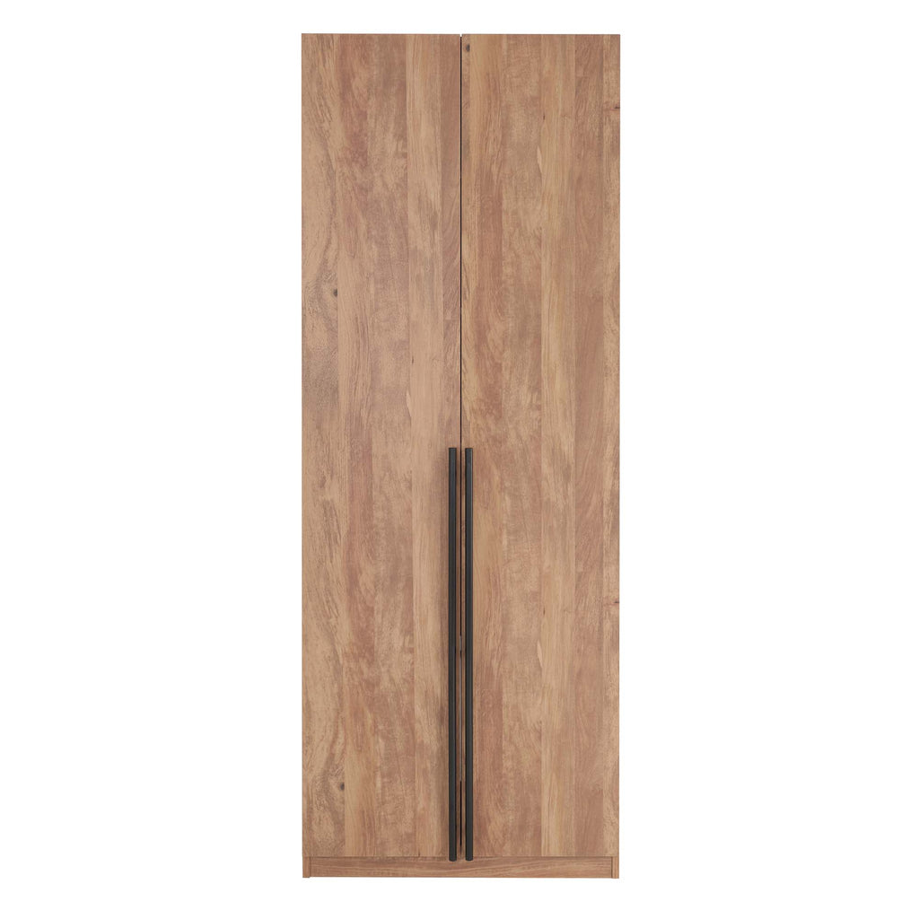 Manhattan Comfort Lee Modern 32" Wardrobe Closet in Golden Brown