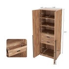 Manhattan Comfort Lee Modern 32" Wardrobe Closet in Golden Brown - WC001-GB