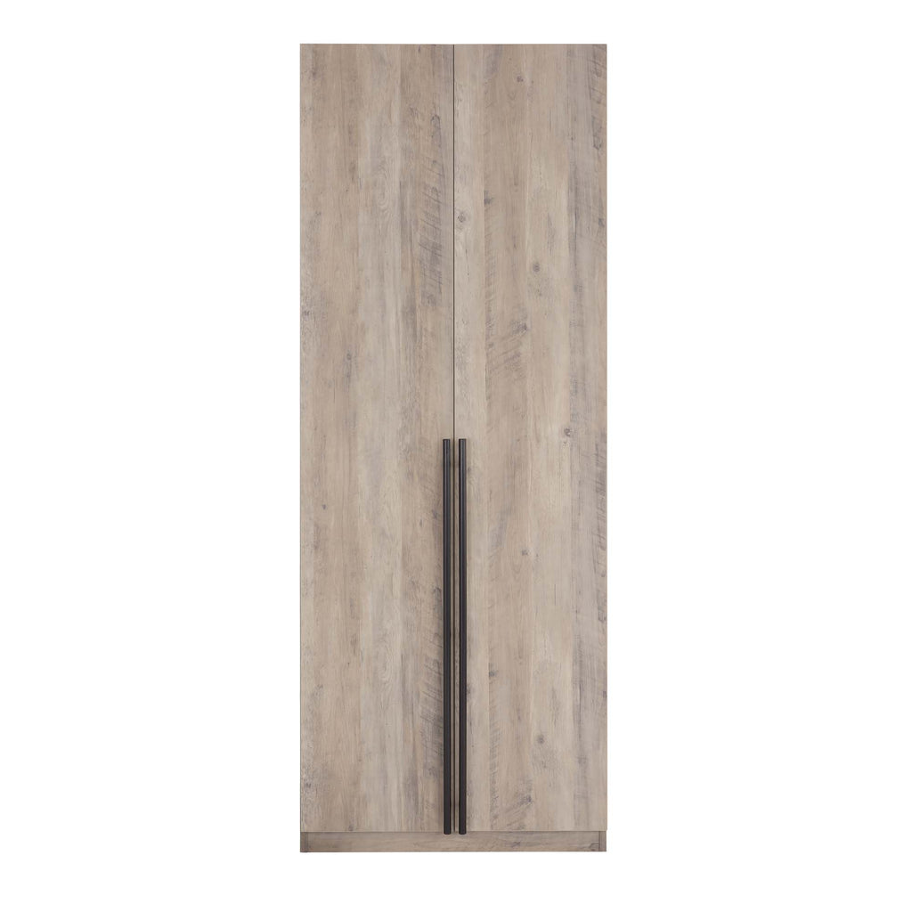 Manhattan Comfort Lee Modern 32" Wardrobe Closet in Rustic Gray