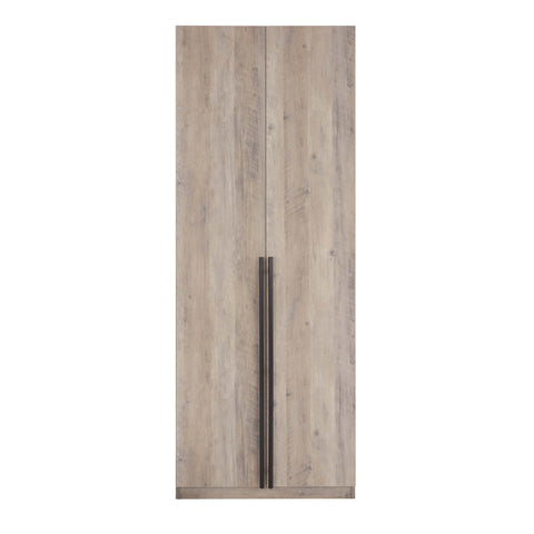 Manhattan Comfort Lee Modern 32" Wardrobe Closet in Rustic Gray