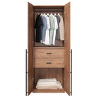 Manhattan Comfort Lee Modern 32" Wardrobe Closet in Golden Brown - WC002-GB