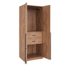 Manhattan Comfort Lee Modern 32" Wardrobe Closet in Golden Brown - WC002-GB