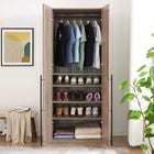 Manhattan Comfort Lee Modern 32" Wardrobe Closet in Rustic Gray - WC003-GY