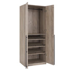 Manhattan Comfort Lee Modern 32" Wardrobe Closet in Rustic Gray - WC003-GY