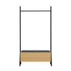 Manhattan Comfort Paloma Modern 38" Open Hanging Closet in Light Oak