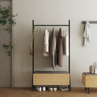 Manhattan Comfort Paloma Modern 38" Open Hanging Closet in Light Oak