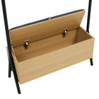 Manhattan Comfort Paloma Modern 38" Open Hanging Closet in Light Oak