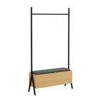 Manhattan Comfort Paloma Modern 38" Open Hanging Closet in Light Oak