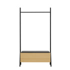 Manhattan Comfort Paloma Modern 38" Open Hanging Closet in Light Oak