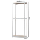 Baxton Studio Gavin White Metal 3-Shelf Closet Storage Racking Organizer