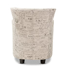 Baxton Studio Benson French Script Patterned Fabric Club Chair and Ottoman Set