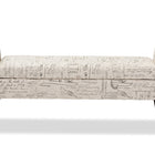 Baxton Studio Avignon Script-Patterned French Laundry Fabric Storage Ottoman Bench