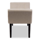 Baxton Studio Tamblin Mid-century Modern Retro Beige Linen Fabric Upholstered Grid-Tufting 50-Inch Bench